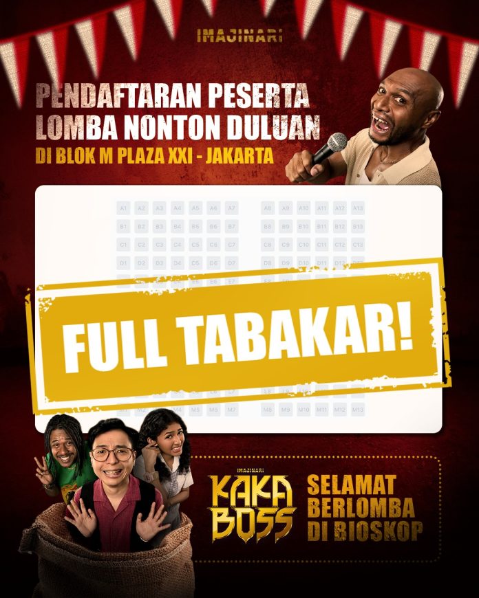 Tiket nonton duluan film “Kaka Boss” kini telah habis terjual dalam waktu kurang dari 24 jam pada momen Hari Kemerdekaan 17 Agustus 2024