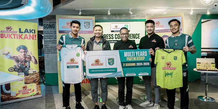 Extrajoss kembali berkolaborasi dengan Persebaya, sebagai official partner untuk 2 musim mendatang di Liga 1 2024/2025